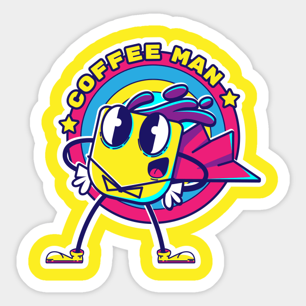 Coffe Man Sticker by Boutique Creativa